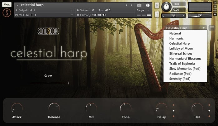 SonuScore Celestial Harp Harp Instrument With Divinely Inspired Sound [Virtual]