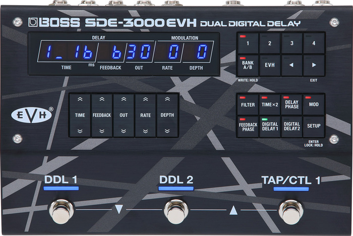 Boss SDE-3000EVH Dual Digital Delay Pedal With EVH Stripes