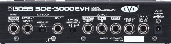 Boss SDE-3000EVH Dual Digital Delay Pedal With EVH Stripes