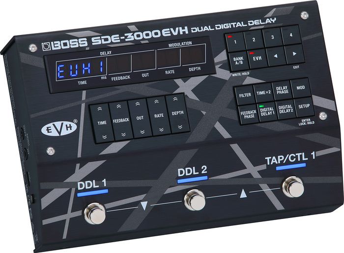 Boss SDE-3000EVH Dual Digital Delay Pedal With EVH Stripes