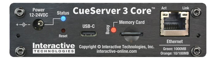 Interactive Technologies CueServer 3 Core DMX Lighting Control Unit