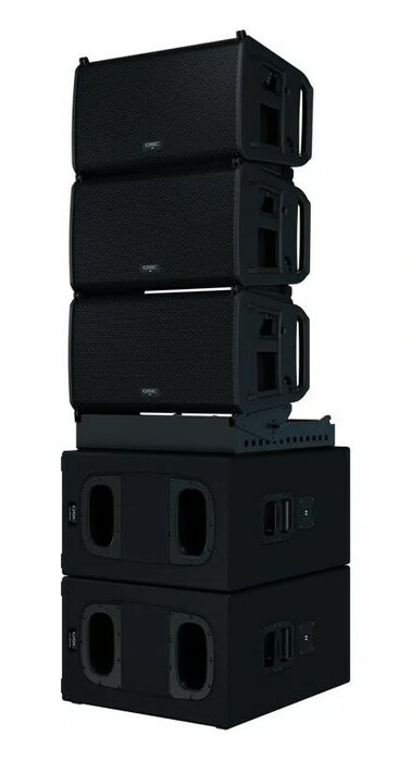 QSC LA112 3 KS212C Ground Bundle 3x 12" L-Class Ground Stack Bundle With 2x KS212C Subs