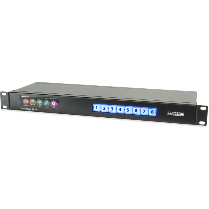 Interactive Technologies CueServer 3 Pro Cue Recall Unit With 8 Programable Buttons And Unlimited Cue Stacks