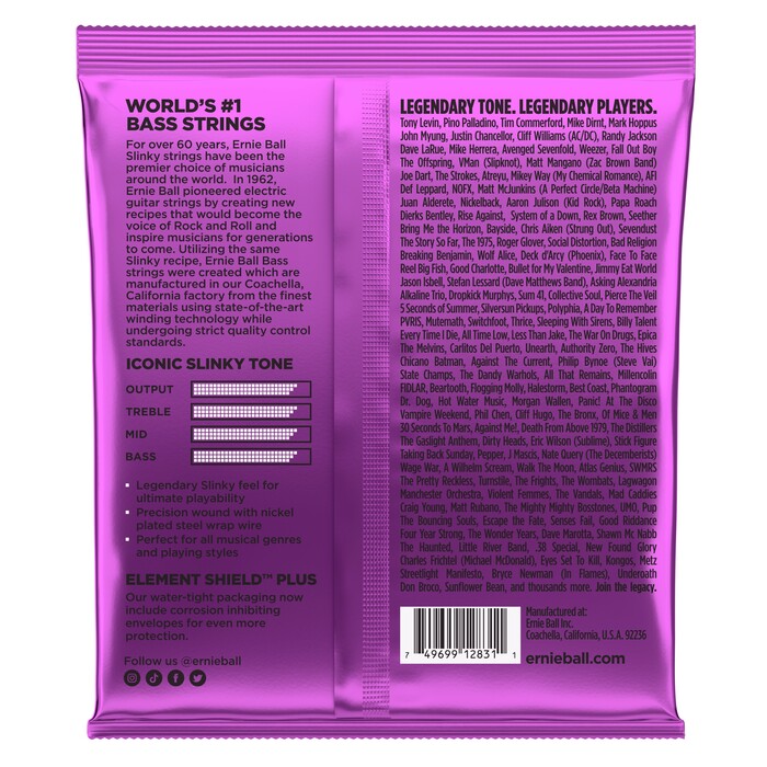 Ernie Ball P02831 .055-.110" Power Slinky Electric Bass Strings