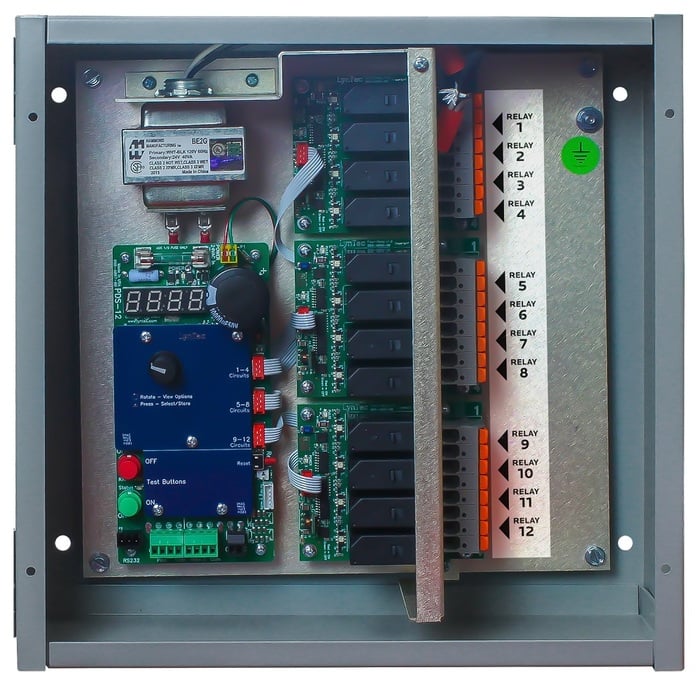LynTec PDS 12 120V, 12 Circuit Sequencer With 30 Amp Latching Relays Installed
