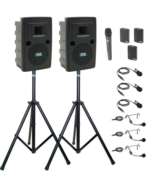 Anchor LIB-DP4-AIR-HBBB LIB2-XU4, LIB2-AIR, Two SS-550, Wireless Mic And 3 Beltpacks