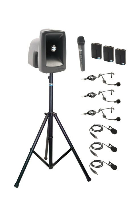 Anchor MEGA-BP4-HBBB MEGA2-U4, SS-550, Wireless  Mic And 3 Wireless Beltpacks