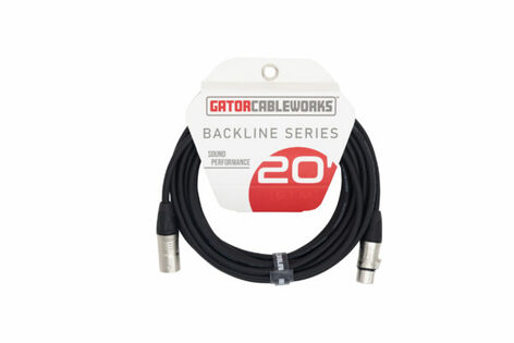 Gator GCWB-XLR-20 CableWorks Backline Series 20' XLR Microphone Cable