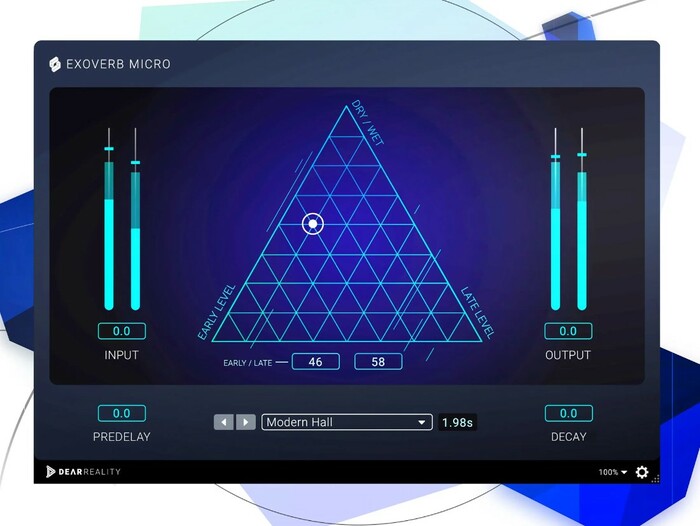 Dear Reality EXOVERB MICRO Compact Spatial Reverb Plug-In [Virtual]