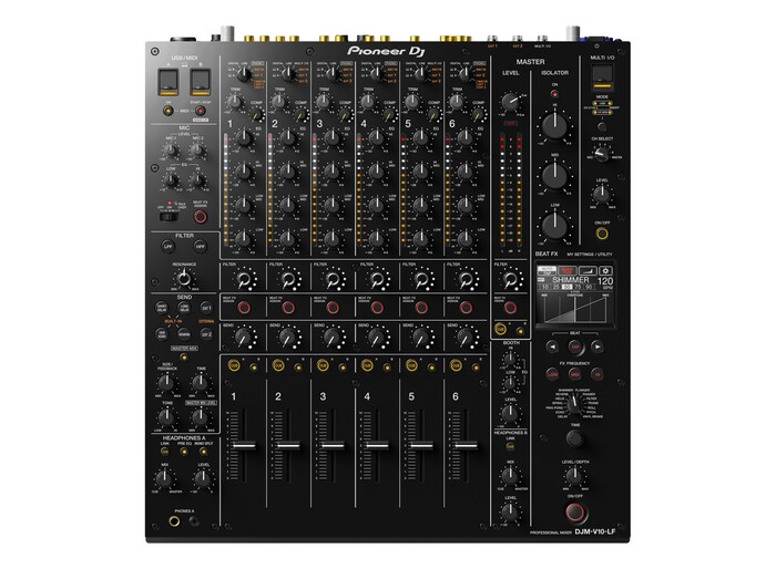 Pioneer DJ DJM-V10-LF 6-Channel DJ Mixer With 60 MM Channel Faders