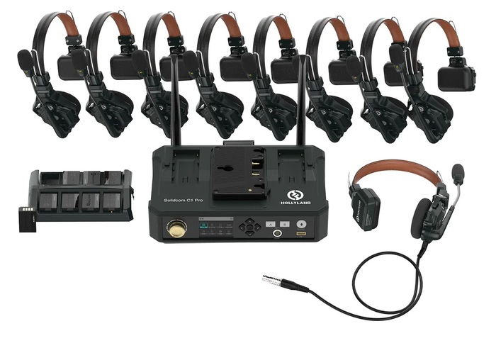 Hollyland Solidcom C1 Pro-HUB8S 8-Person Wireless Intercom Headset System With Hub