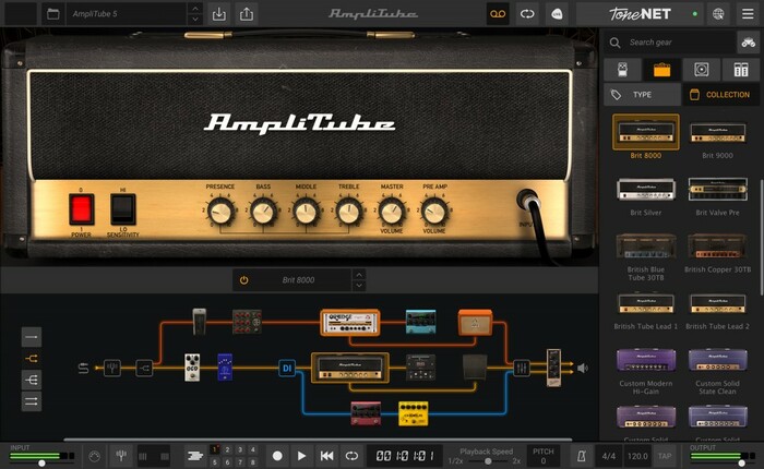 IK Multimedia AmpliTube 5 SE Guitar Amp And FX Modeling Software [Virtual]