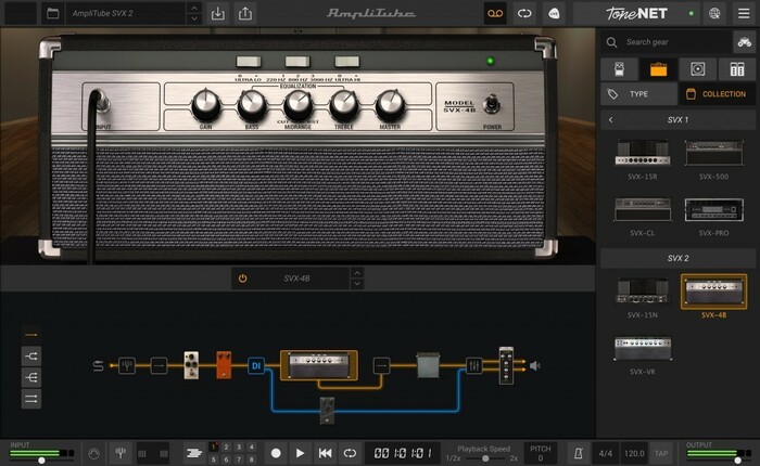 IK Multimedia AMPLITUBE-SVX-2 Models Based On The Ampeg Line With 3 New Amps/Cabs [Virtual]