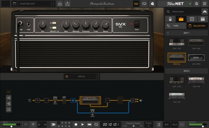 IK Multimedia AMPLITUBE-SVX-1-2 Models Based On The Ampeg Line [Virtual]