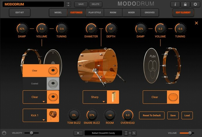 IK Multimedia MODO DRUM 1.5 Modeling Drum Instrument [Virtual]