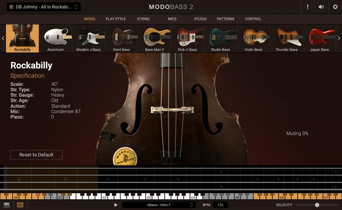 IK Multimedia MODO BASS 2 8x Physically Modeled Bass Virtual Instrument [Virtual]