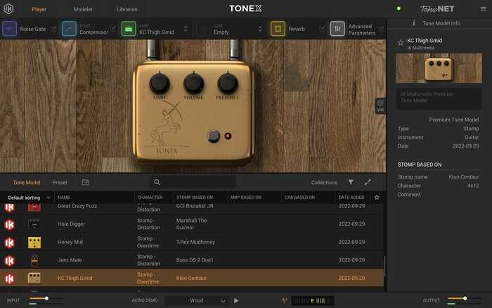 IK Multimedia TONEX STANDARD 40 Amp And 20 Pedal Modeling Software [Virtual]