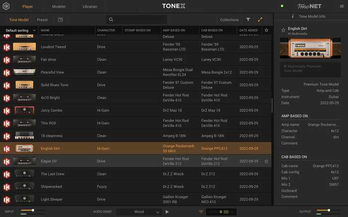 IK Multimedia TONEX STANDARD 40 Amp And 20 Pedal Modeling Software [Virtual]