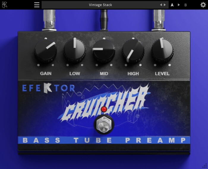 Kuassa Teknika Efektor Bass Cruncher Preamp Bass Tube Preamp Effects Engine [Virtual]