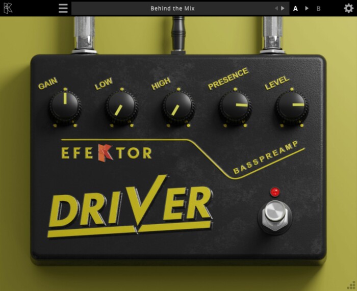 Kuassa Teknika Efektor Bass Driver Preamp Bass Preamp/DI Effects Engine [Virtual]