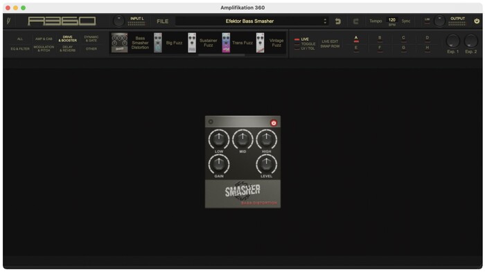 Kuassa Teknika Efektor Bass Smasher Distortion Bass Distortion Effects Engine [Virtual]