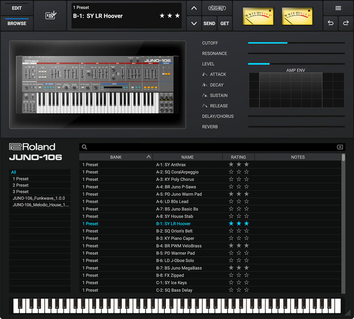 Roland JUNO-106 Analog Polyphonic Software Synthesizer [Virtual]