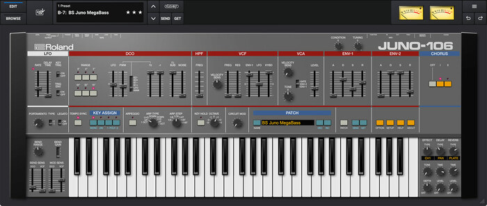 Roland JUNO-106 Analog Polyphonic Software Synthesizer [Virtual]