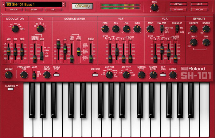 Roland SH-101 Monophonic Software Synthesizer [Virtual]