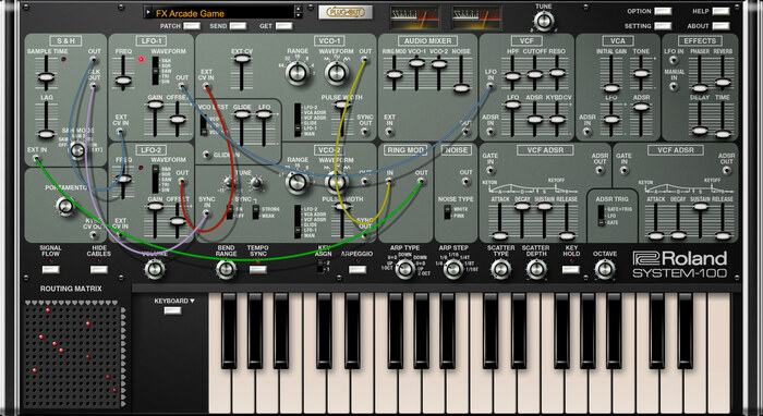 Roland SYSTEM-100 1975 Semi-Modular-Monosynth Software Synthesizer [Virtual]