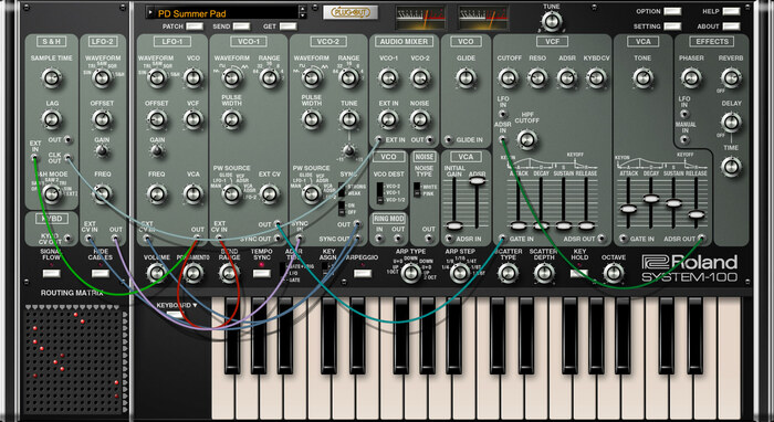 Roland SYSTEM-100 1975 Semi-Modular-Monosynth Software Synthesizer [Virtual]