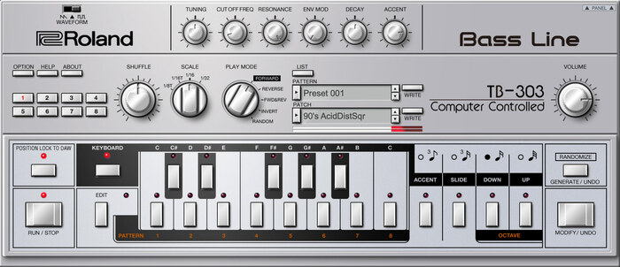 Roland TB-303 Software Bass Line [Virtual]