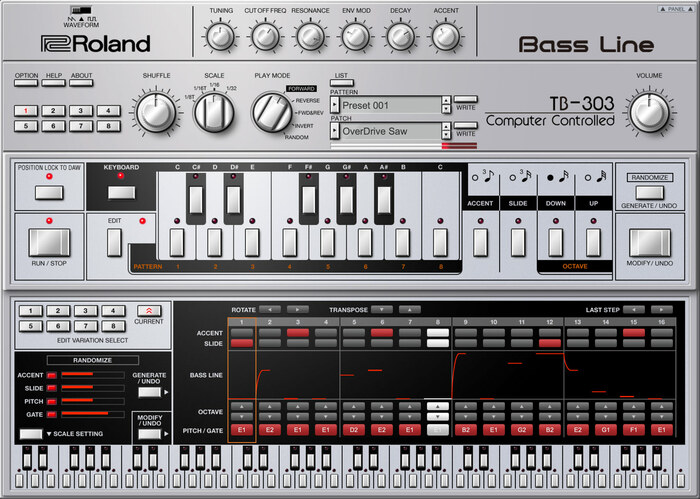 Roland TB-303 Software Bass Line [Virtual]