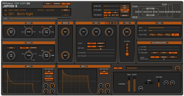 Roland JUPITER-8 Model Expansion Synth Expansion For ZENOLOGY And Compatible HW [Virtual]