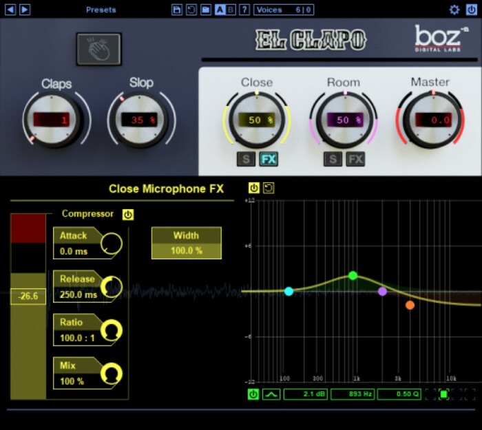 Boz Digital El Clapo Clap Generator Plug-In [Virtual]