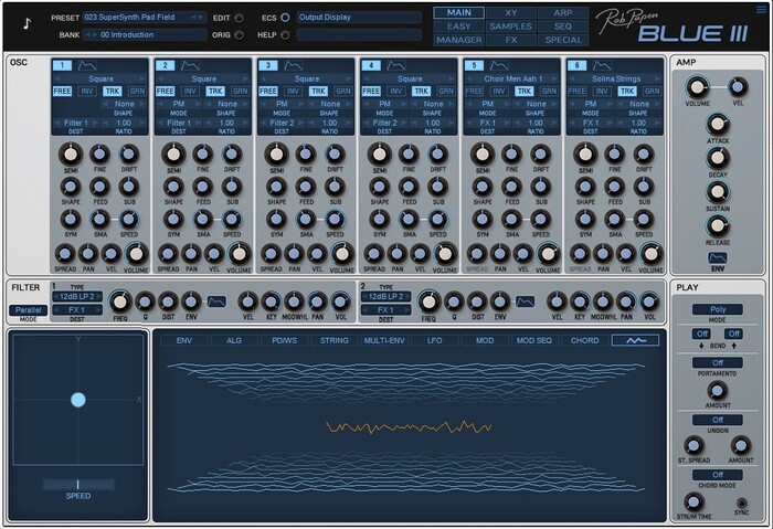 Rob Papen BLUE 3.0 Virtual Synthesizer With Cross-Fusion Synthesis [Virtual]