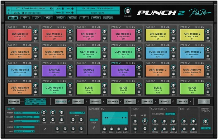 Rob Papen Punch 2 Upgrade Punch 1 To 2 Drum Synthesizer Upgrade [Virtual]