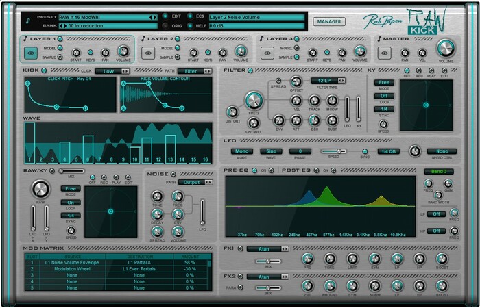 Rob Papen RAW-Kick Virtual Synthesizer With Kick Drum Sounds [Virtual]