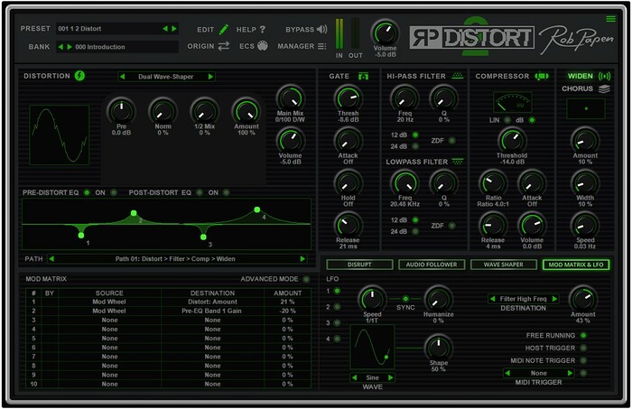 Rob Papen RP-Distort 2 Distortion Plug-In [Virtual]