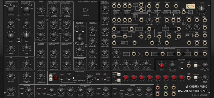 Cherry Audio PS-20 Polyphonic Synthesizer Inspired By Korg's MS-20 [Virtual]