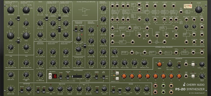 Cherry Audio PS-20 Polyphonic Synthesizer Inspired By Korg's MS-20 [Virtual]