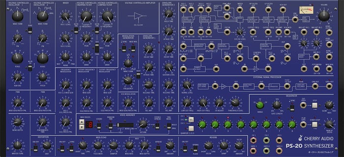 Cherry Audio PS-20 Polyphonic Synthesizer Inspired By Korg's MS-20 [Virtual]