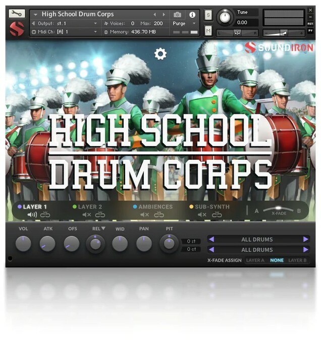 Soundiron HIGHSCHOOL-DRUMCORPS Marching Percussion For Kontakt [Virtual]