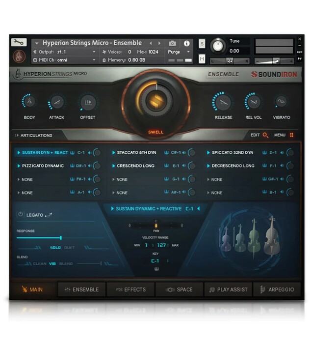 Soundiron HYPERION-STRINGS-MIC Orchestral Chamber Strings For Kontakt [Virtual]