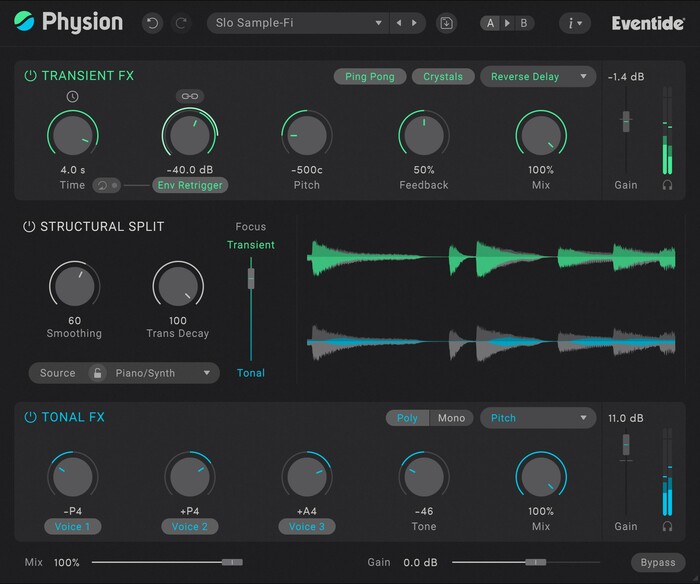 Eventide Physion MKII Multi-Effects Plug-In With Transient/Tonal Splitting [Virtual]