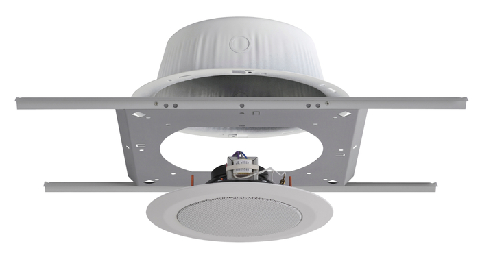 Quam SOLUTION-3 [Restock Item] Ceiling Speaker Bundle With 2 8C10FX/BU/2WS Speakers, Back Cans And Tile Bridge Supports