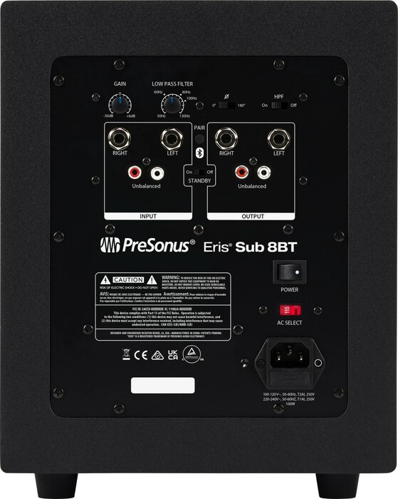 PreSonus Eris Sub 8BT Compact 8" Active Studio Subwoofer With Bluetooth