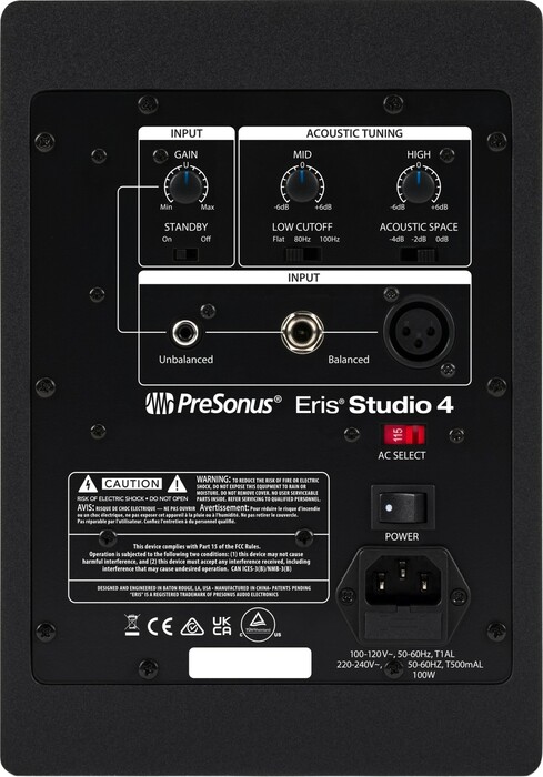 PreSonus Eris Studio 4 4" Active Studio Monitor With EBM Waveguide