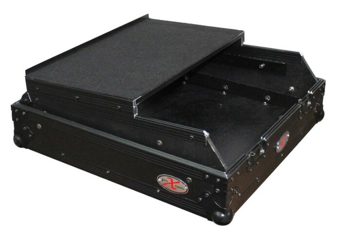 ProX XS-19MIXLTBL 19" Rack Mount Mixer Case With 10U Slant And Sliding Laptop Shelf Black