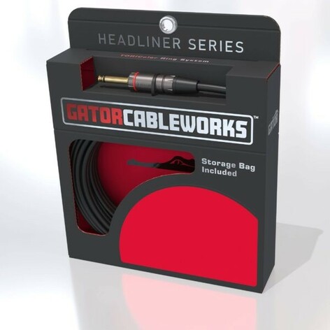 Gator GCWH-INS-03RA CableWorks Headliner Series 3' St To RA Instrument Cable