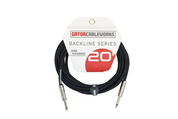 Gator GCWB-INS-20 CableWorks Backline Series 20' St To St Instrument Cable